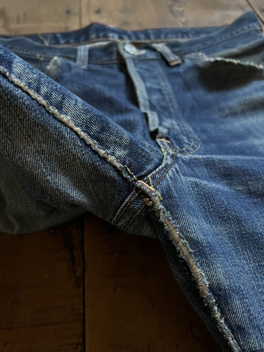 60s LEVIS 501 BIGE Sタイプ後期　鬼ヒゲ　蜂の巣　濃い目　ヴィンテージ ビンテージ オリジナル赤耳66前期後期501xx501zxx502505606 0 60s BIGE levi´s Aタイプ後期極上鬼ヒゲ-公式 70s
