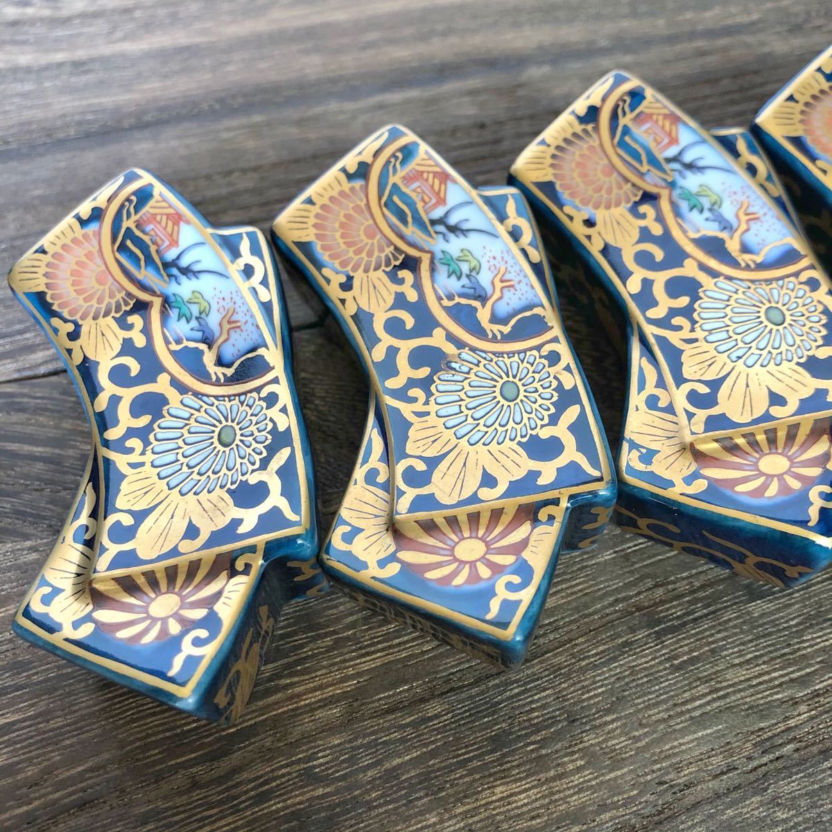 有田焼 其泉窯 琳派古伊万里 箸置き ５個