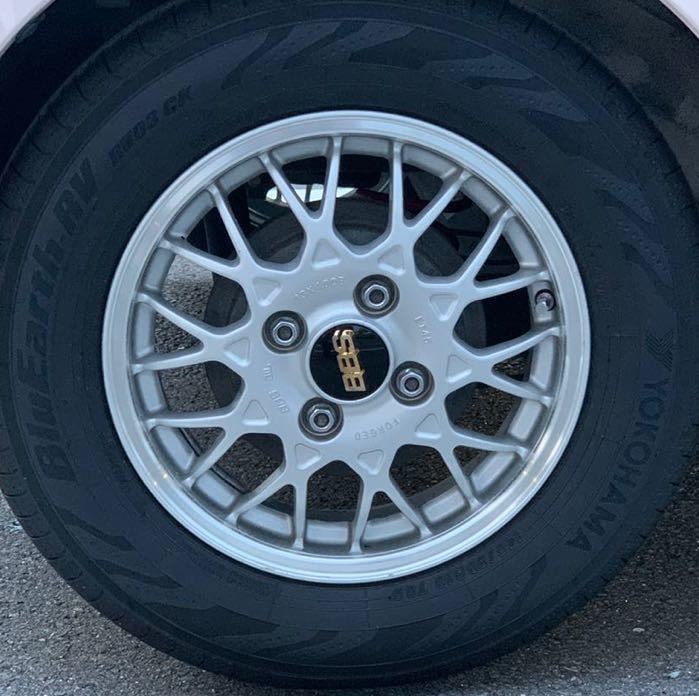 超軽量1セット8.4kg BBS PCD100 鍛造 13インチ 4J+45 RV03CK 145/80R13 