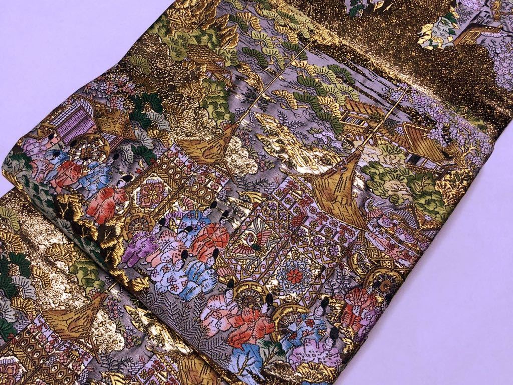 低価，限定SALE 高級袋帯 京洛祇園祭還華絵巻 弐捨四金箔使用 上代68万 唐織 全通柄 正絹 255(仕立て上がり)｜売買されたオークション情報、yahooの商品情報をアーカイブ公開 - オークファン 仕立て上がり