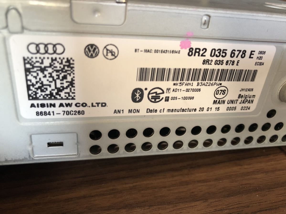 Audi マルチメディアデッキ 8R2 035 678 D MMI Audi - Navigation 035 AUDI Unit 2026年最新Yahoo!オークション