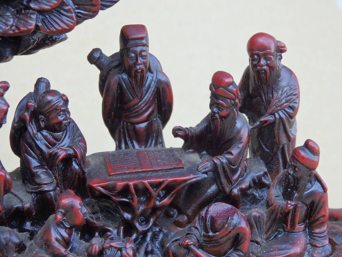七福神の置物 中国骨董美術古玩 彫り物練り物(東洋彫刻)｜売買された