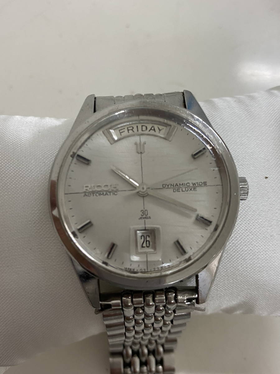 【Ｈ－203】RICOH DYNAMIC WIDE DE LUXE 30JEWELS 34813 自動巻き 腕時計