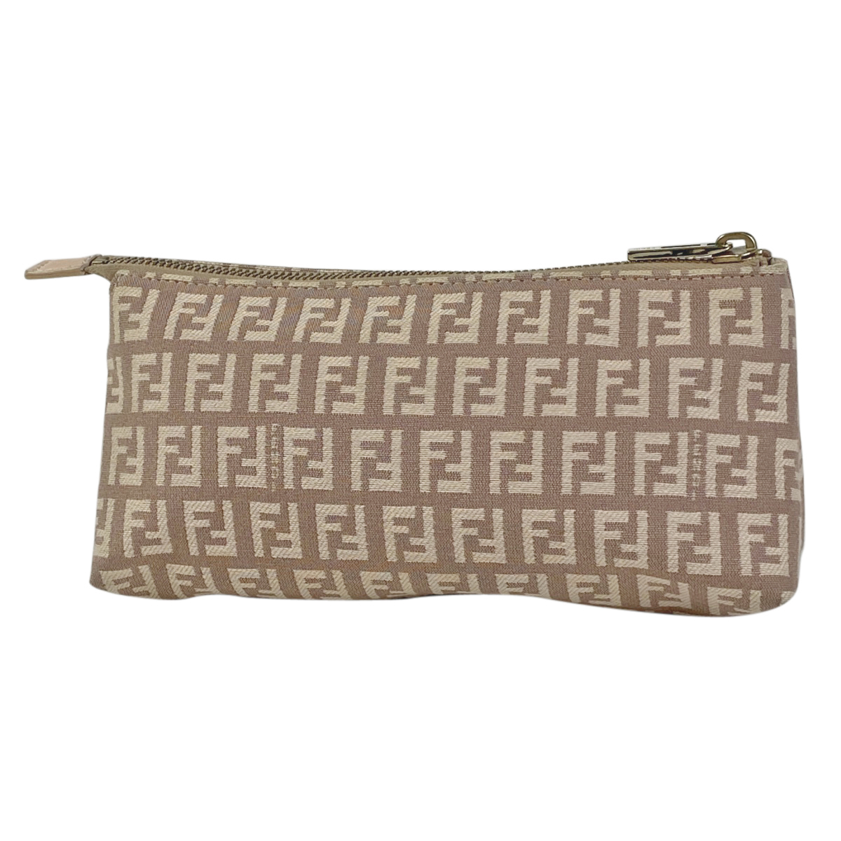 全国無料，定番 フェンディ FENDI ズッキーノ柄 ポーチ メイク コスメ 小物入れ 化粧ポーチ キャンバス ピンクベージュ 7N0038 レディース(ポーチ)｜売買されたオークション情報、yahooの商品情報をアーカイブ かばん、バッグ