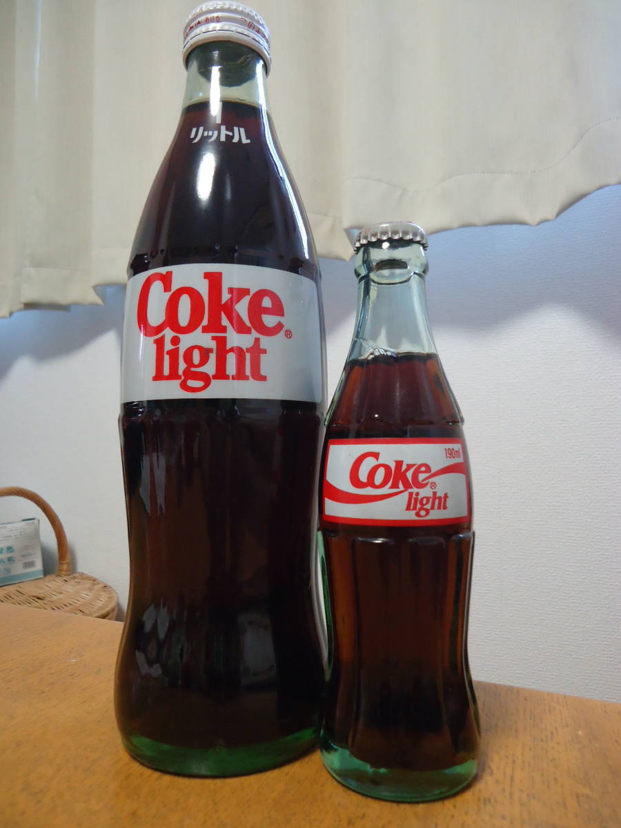昭和レトロ コカコーラ light （190ml・1L）ボトル （日本ボトル・未