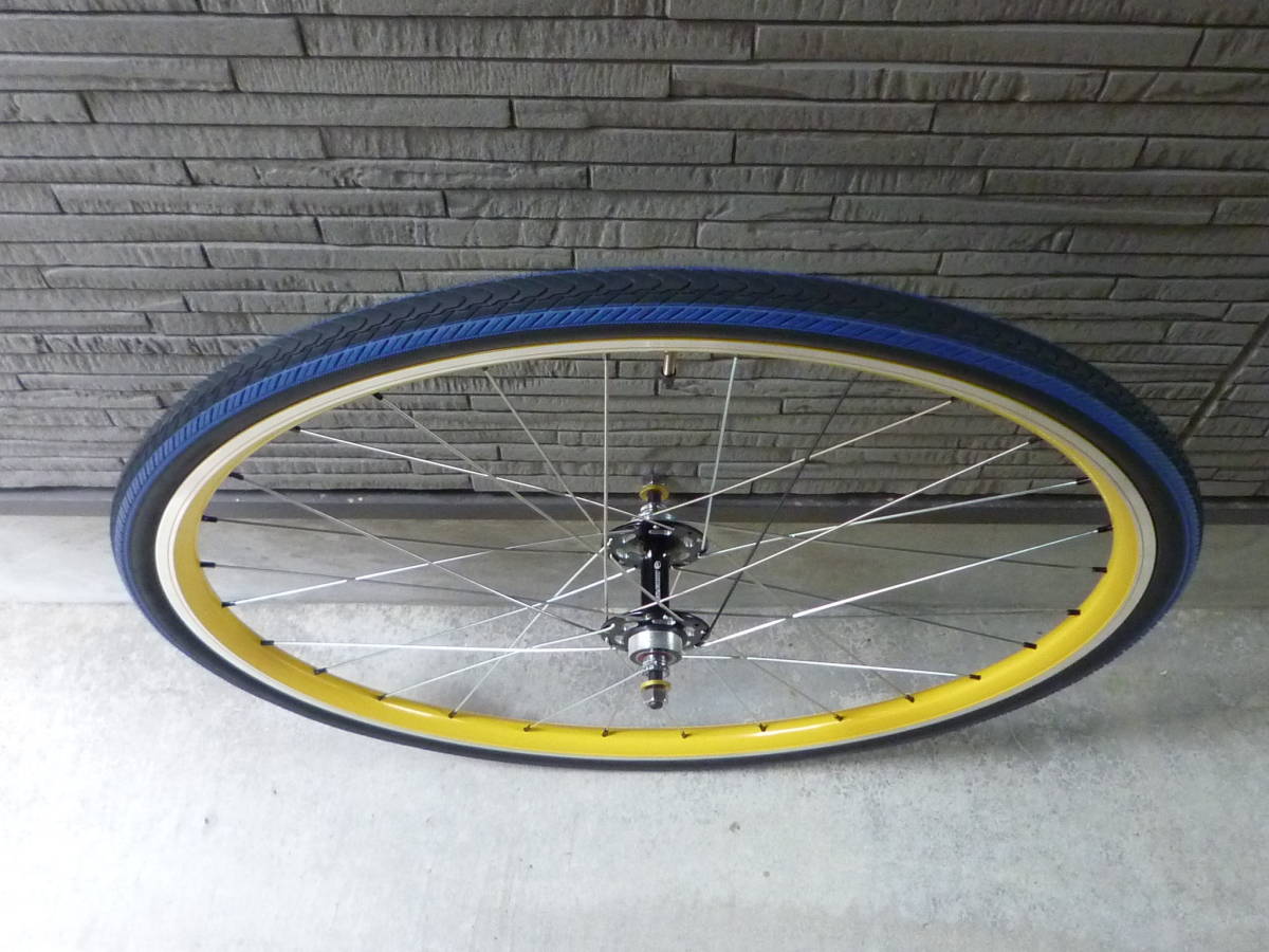 改造品 ピスト用MERIDA 28H シングル 700Cリアホイール120mm ピスト・シングルスピード用 リアホイール120mm用 ワイドリム28H
