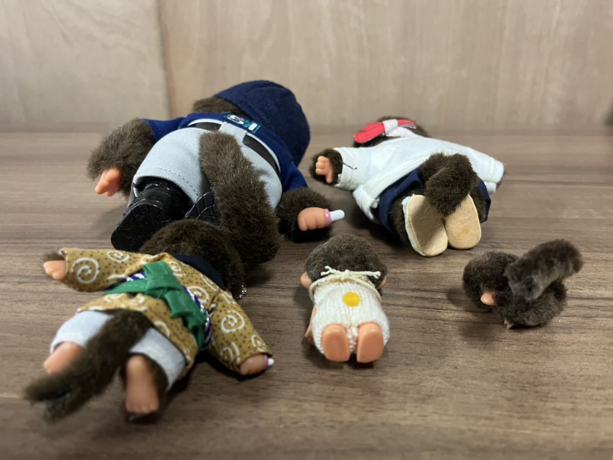 ☆1円〜【モンチッチ レトロ まとめて 計5体セット セキグチ Sekiguchi 