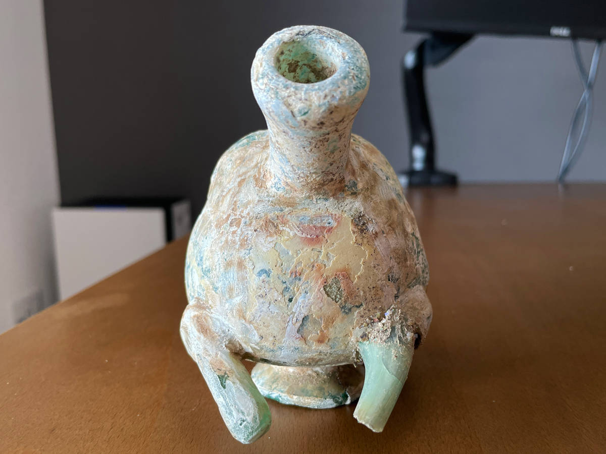 古代ローマ ガラス 古代ローマングラス 昔のガラス瓶 ローマングラス 
