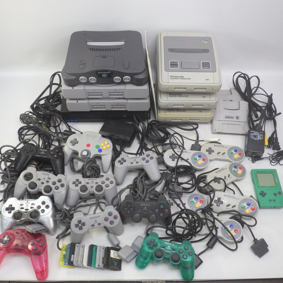【新品，HOT】 ジャンクゲーム機 関連 まとめてセット/ゲームボーイポケット MGB-001 PS プレステ2 スーパーファミコン 任天堂64 HORIコントローラー等12(その他)｜売買されたオークション情報、yahooの商品情報 その他