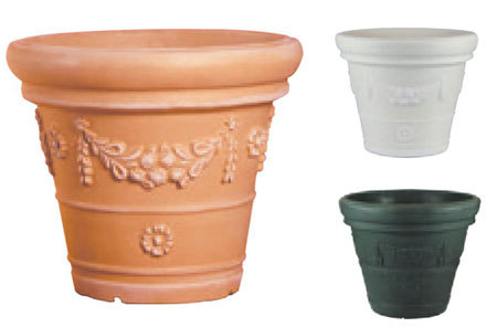 イタリア製プランター ガーランド PSE940 直径40cm 高さ35cm 植木鉢 アンティーク調 フラワーポット 【特別セール品】