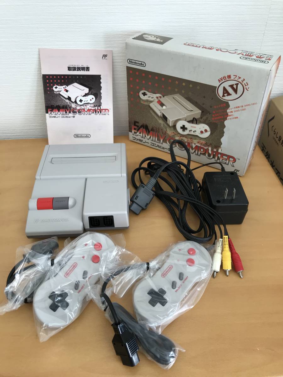 【セール，得価】 ニューファミコン HVC-101 /元箱 取説 AC AVケーブル＋オマケ AV仕様 ファミリーコンピュータ Nintendo 任天堂 FAMILY COMPUTER(本体)｜売買されたオークション情報、yahooの商品情報をアーカイブ公開 - 本体、アクセサリー