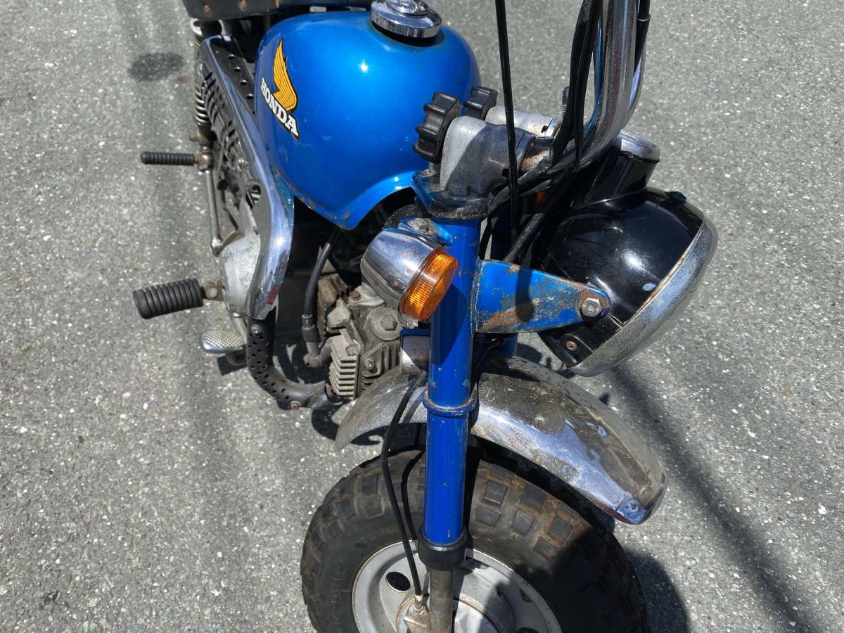 ホンダ モンキー Z50J エンジン不動 書類あり 鍵なし 6V 12v化 屋根下 