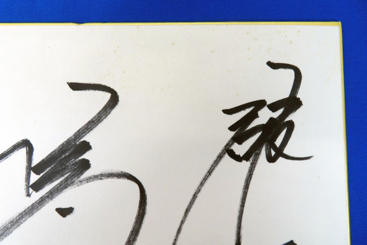 外軽R5197◇直筆 サイン 色紙【破壊王『橋本真也』2001.11.26/落款入り 