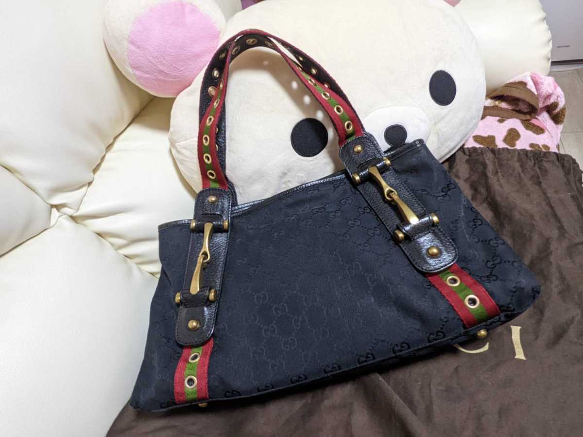 ジャンク 現状品グッチ GUCCI オールドグッチ シェリーライン
