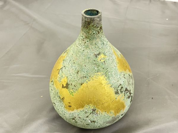 C013 鋳銅希望花瓶 保美作 共箱 C013 鋳銅希望花瓶 保美作 共箱 2026年