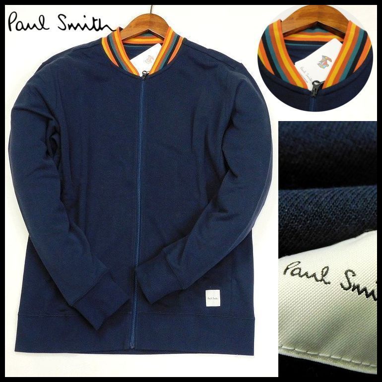 【安い，大人気】 B1263a 正規品 ポールスミス Paul Smith L 紺 マルチカラーリブ ジップアップジャケット メンズ Q1(トレーナー)｜売買されたオークション情報、yahooの商品情報をアーカイブ公開 - オークファン 男性用