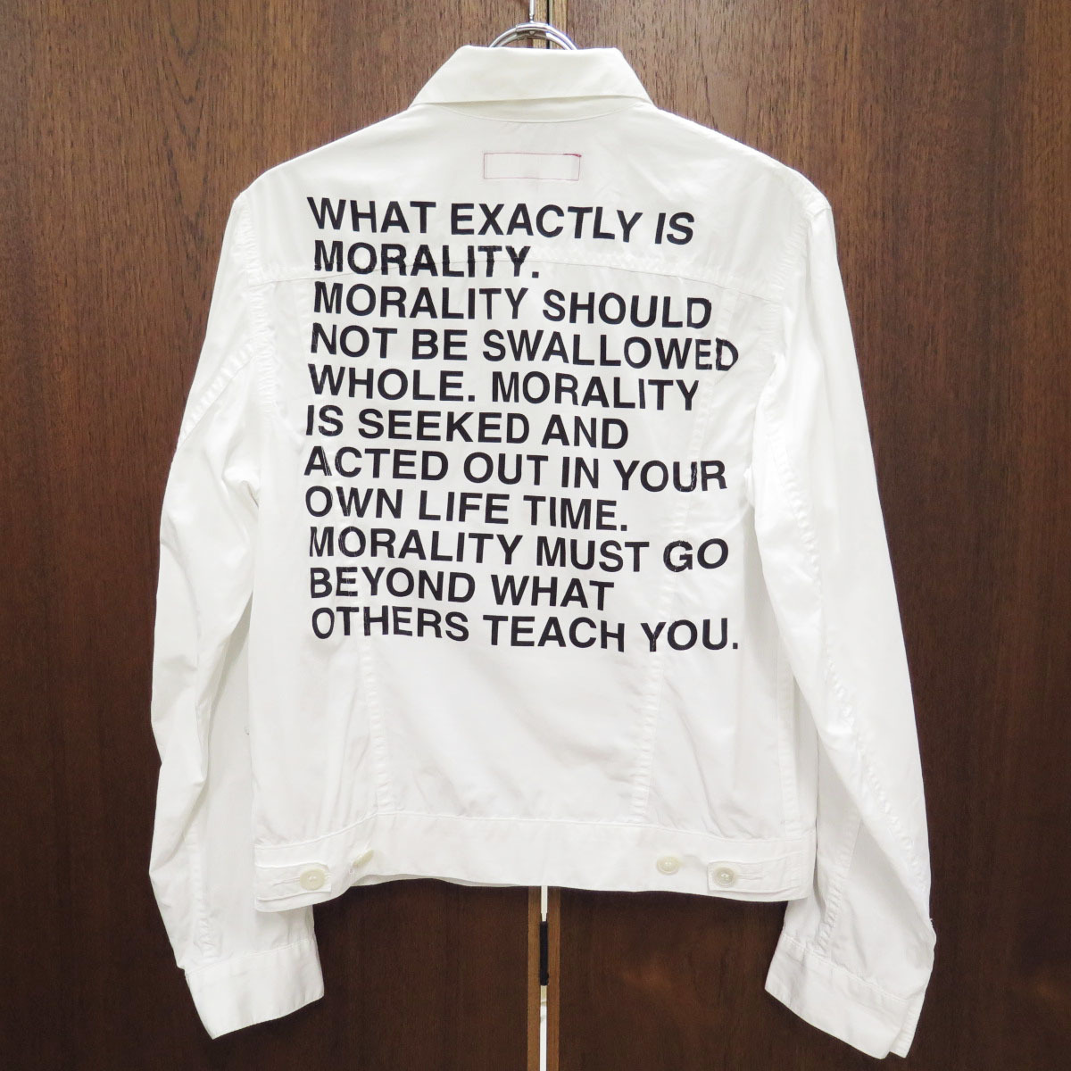 定番人気，本物保証 2002 JUNYA WATANABE MAN x LEVI'S POEM MESSAGE TRUCKER JACKET ジュンヤワタナベ マン リーバイス ポエム メッセージ ジャケット 02SS(ジャンパー、ブルゾン)｜売買されたオークション情報、yahooの商品情 男性用