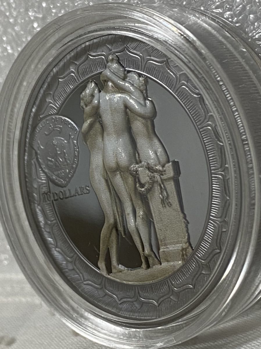 2020　パラオ　スリーグレイセス　永遠の彫刻　三美神　2オンス　銀貨