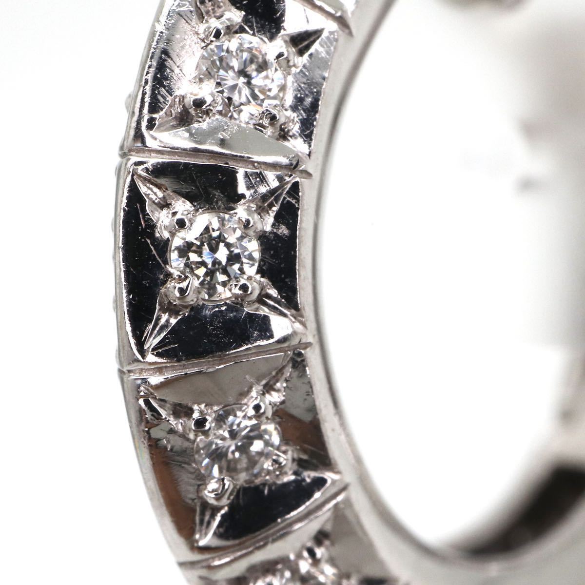 TASAKI(田崎真珠)】天然ダイヤモンドイヤリング 0.18ct/0.18ct K18WG 