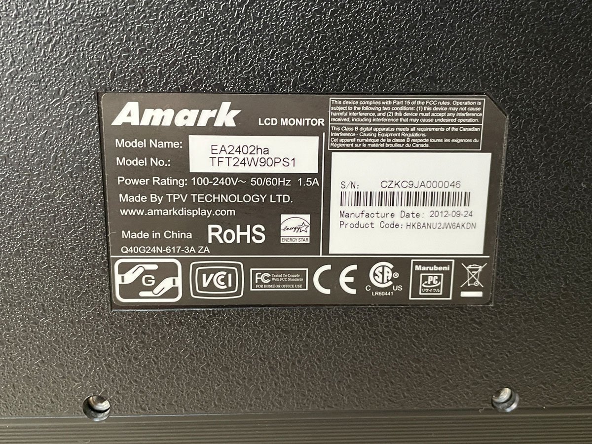 Amark EA2402ha 24インチ液晶ディスプレイ ブラック] 価格比較