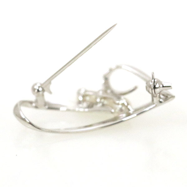 ミキモト MIKIMOTO パールブローチ PB-1162S アコヤ真珠 シルバー