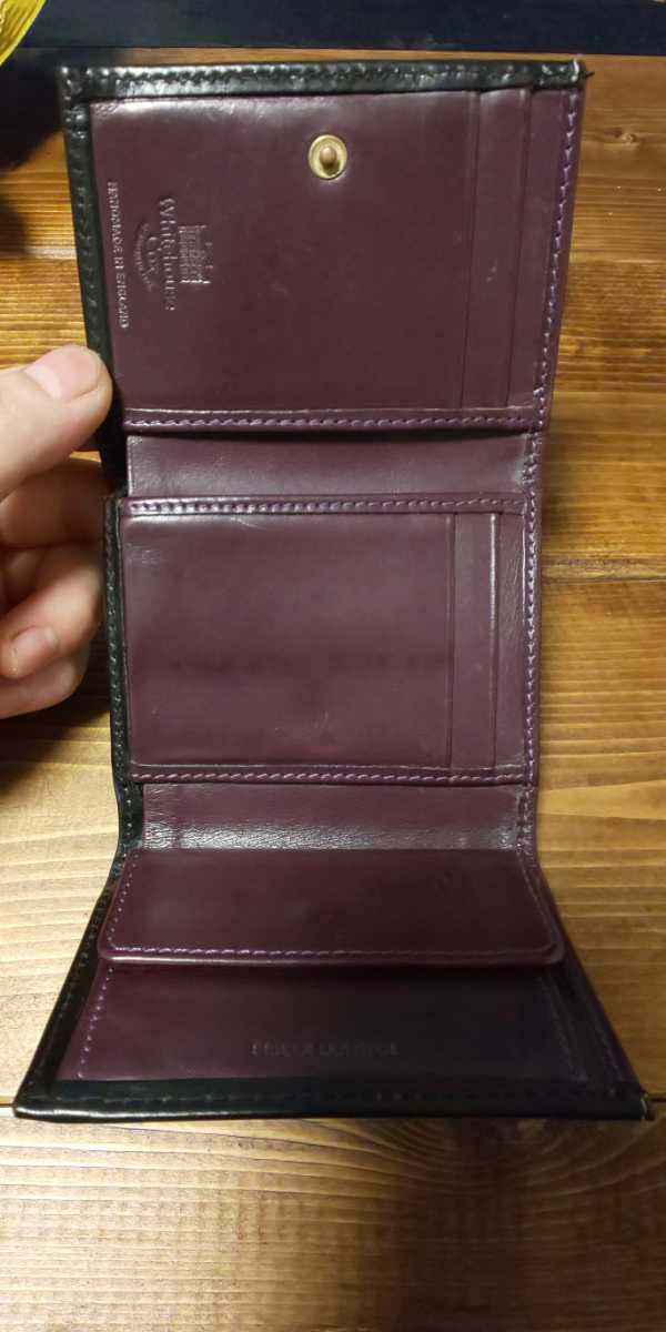 ホワイトハウスコックス 三つ折り財布 ブライドルレザー ブラック
