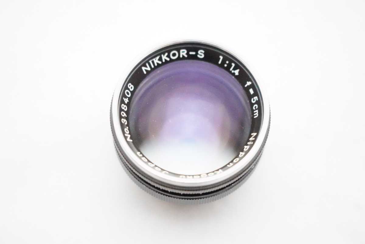 ☆超希少な富士山マークフード付き☆ 日本光学 ニッコール-S 5㎝ F=1:1.4　NipponKogaku NIKKOR-S 50㎜ 1.4 Sマウントレンズ お見逃しなく