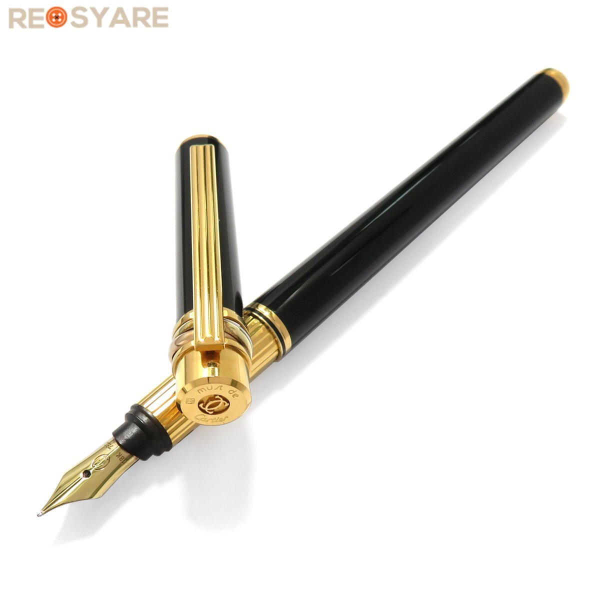 格安，高品質 カルティエ マスト ドゥ カルティエ トリニティ ペン先 18K 750 万年筆 筆記具 ブラックラッカー &times; ゴールド 44700(カルティエ)｜売買されたオークション情報、yahooの商品情報をアーカイブ その他