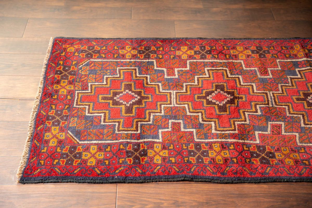 ヴィンテージラグ 手織り 絨毯 ペルシャ絨毯 191×115cm オールドpersia 