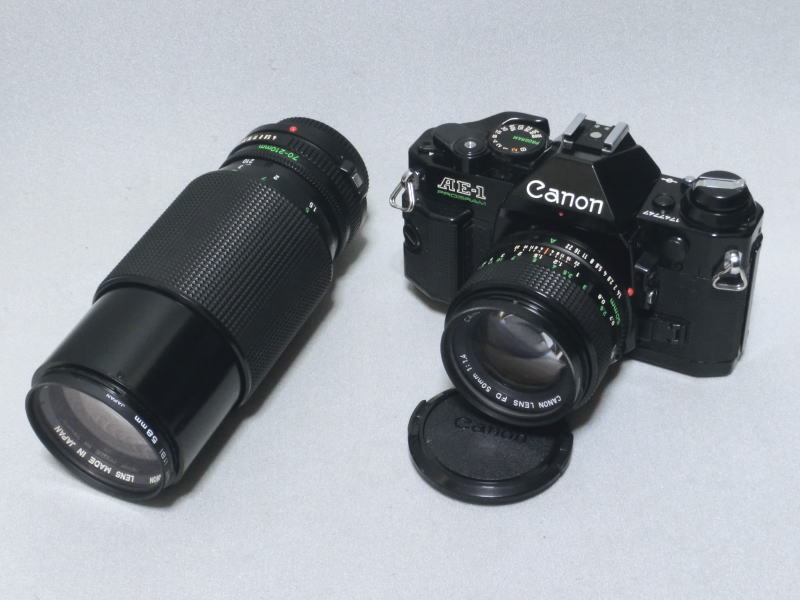 Canon AE-1 + レンズ2本セット 動作未確認 Canon AE-1 + レンズ2本