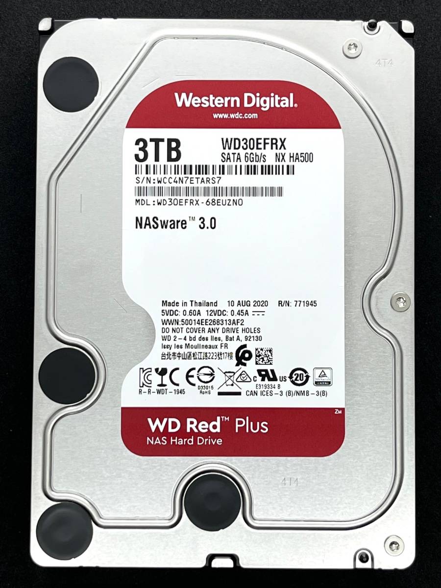 送料無料】 ☆3TB☆ WD30EFRX 【使用時間：3435h】 Western