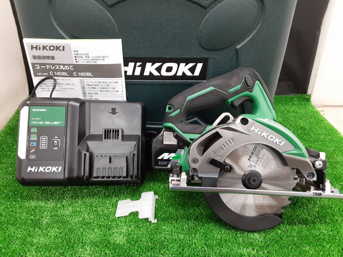 未使用品 HiKOKI ハイコーキ 18V 125mm コードレス丸のこ C18DBL(LXPK