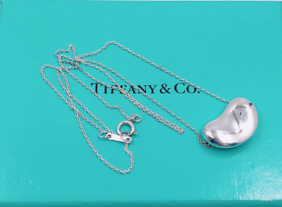 美品 ティファニー Tiffany&Co. ビーンズ ネックレス ラージタイプ 