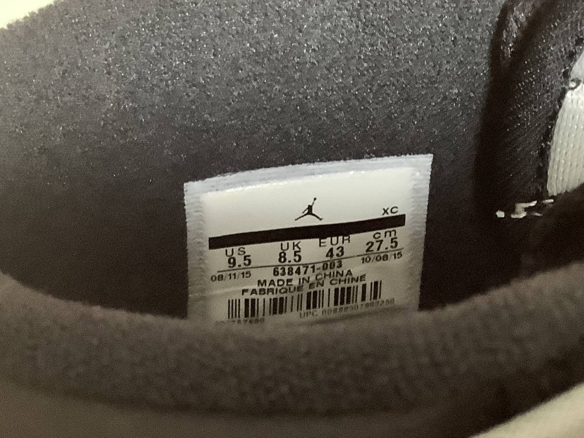 新品未使用！ ナイキ NIKE /エアジョーダンⅠ / AIR JORDAN 1 KO HIGH OG / 638471-003 / US 9.5 / 27.5cm SHADOW /ブラック×グレー 灰 0 NIKE ナイキ &frasl;080 新品 ゴルフ