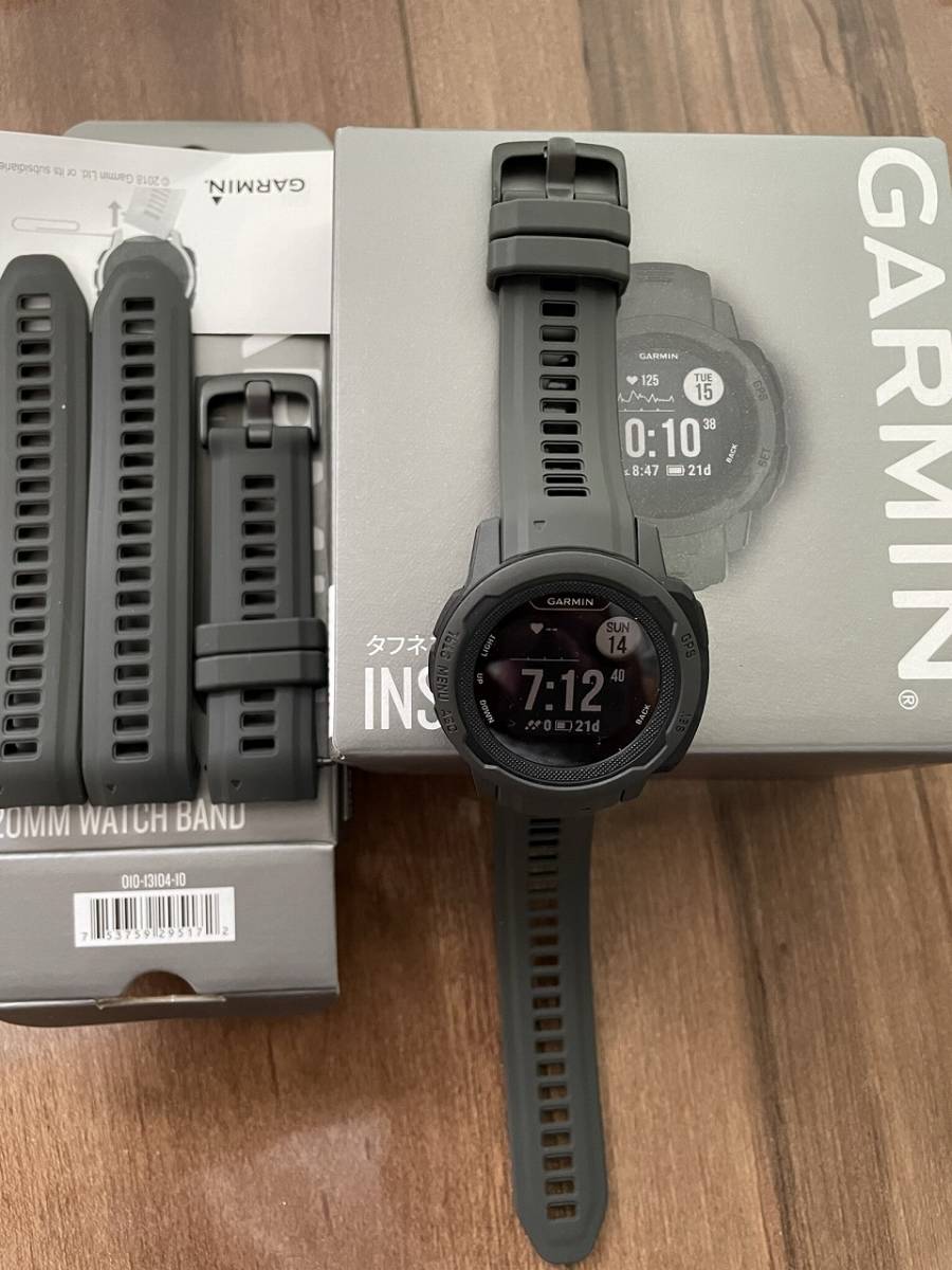 美品】GARMIN(ガーミン) Instinct 2S Suica対応＋純正長ベルト