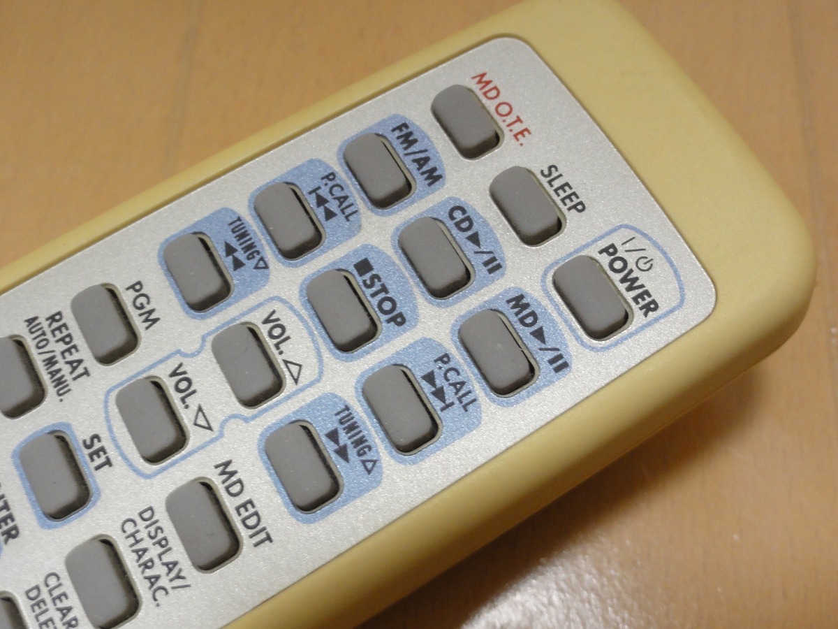 ☆KENWOOD ケンウッド CD/MDシステム MDX-G2用リモコン RC-MDX0002