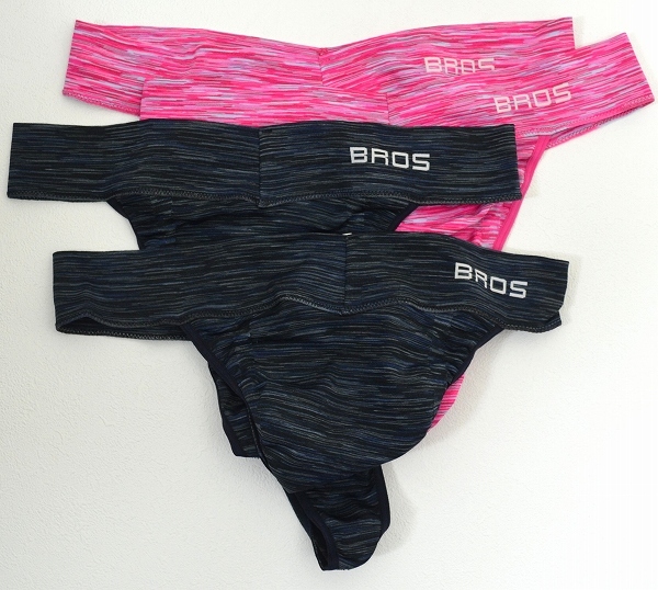 ★【BROS ブロス】立体フロントで、快適キープ。FRONT FIT BRIEFS（前閉じ）Tバック GF2840 PIを2枚とBLを2枚のセット Lサイズ