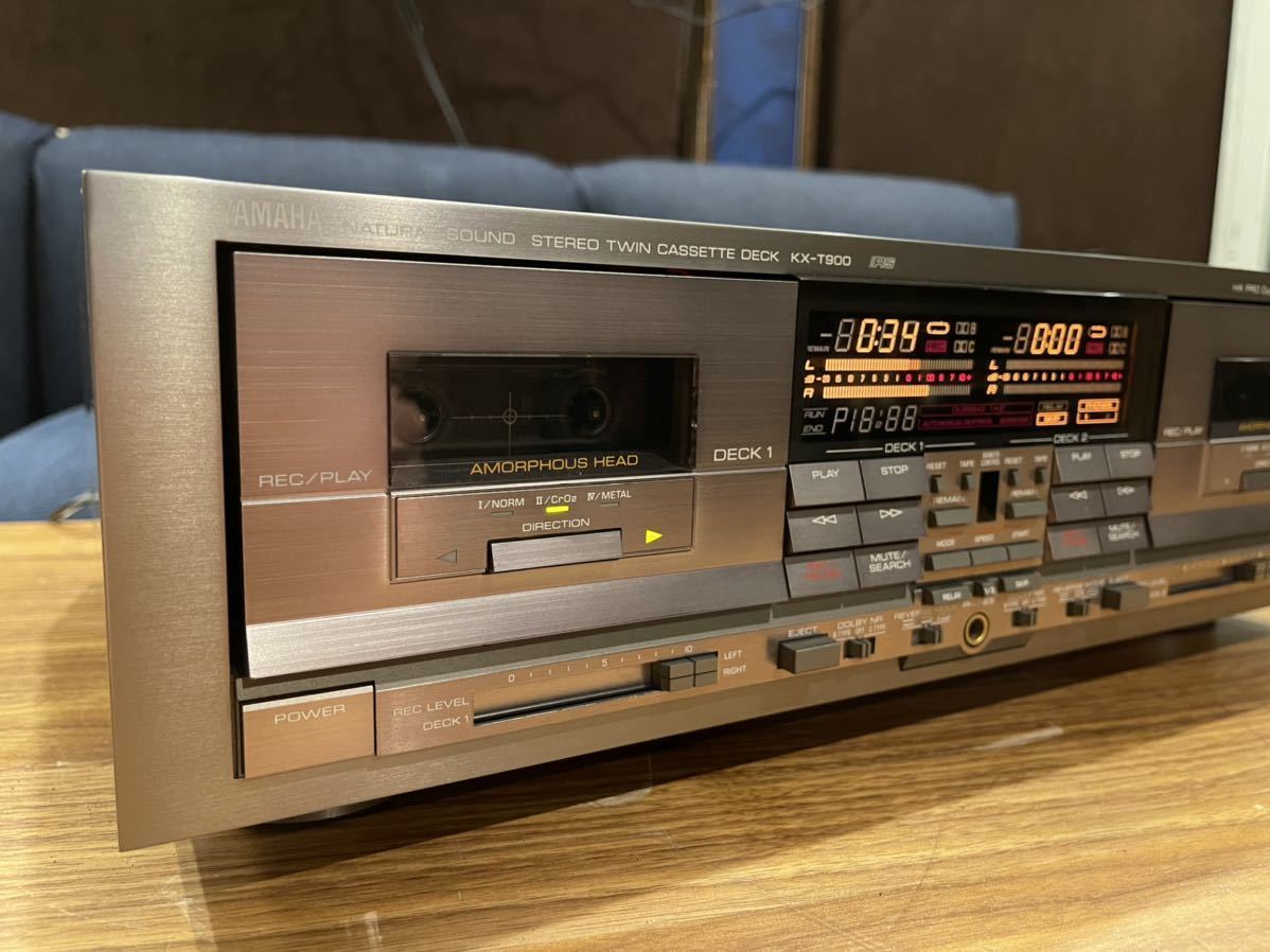 【連休セール】YAMAHA カセットデッキ KX-T900 本体 YAMAHA KX-T900 完全独立型ダブルカセットデッキ /完動品 【公式通販】