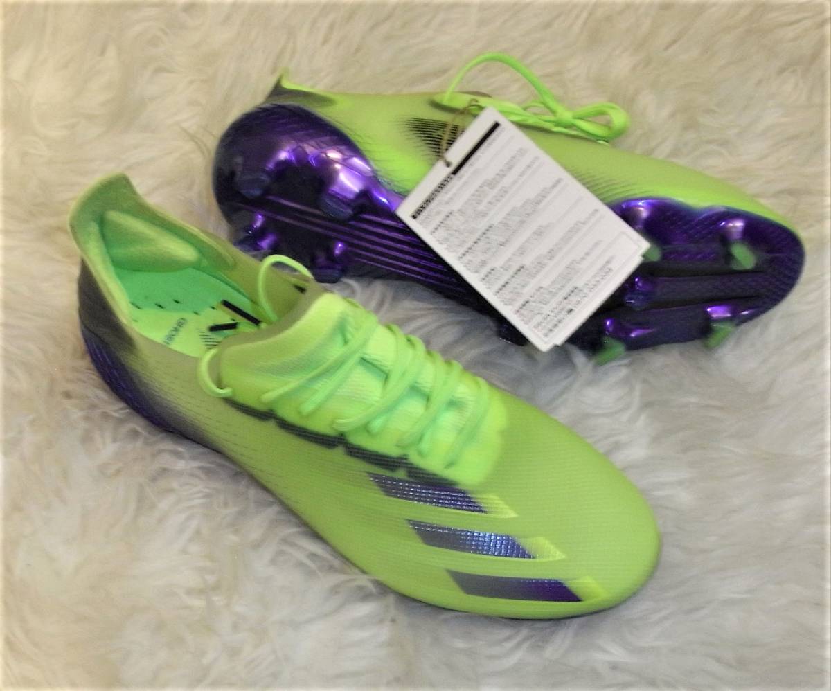激安即決/トップモデル》adidas エックス ゴースト.1 FG25.5cm黄緑