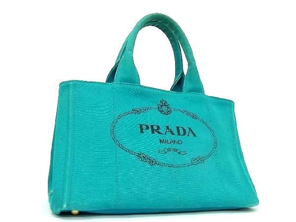 人気セール，SALE 1円 PRADA プラダ カナパ キャンバス トートバッグ ハンドバッグ 手提げかばん レディース エメラルドグリーン系 AC2168BM(トートバッグ)｜売買されたオークション情報、yahooの商品情報をアーカ かばん、バッグ