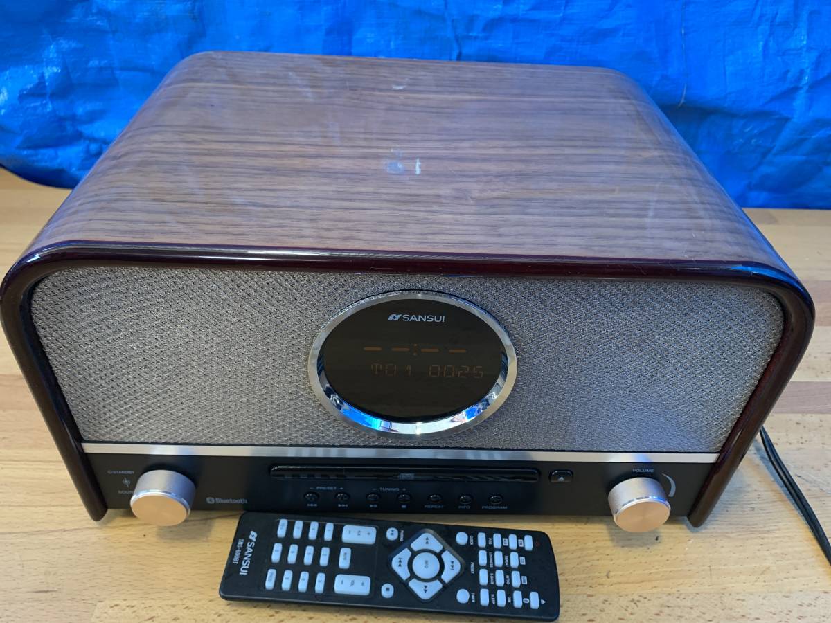 アウトレット 正規品 SANSUI CDプレーヤー Bluetooth対応 SMS-800BT