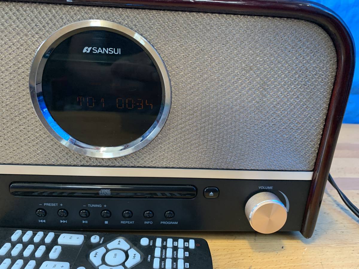 アウトレット 正規品 SANSUI CDプレーヤー Bluetooth対応 SMS-800BT