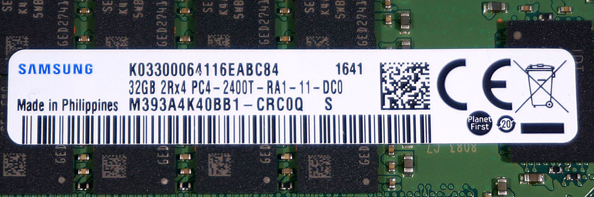 HP純正メモリ 32GBx4 計128GB DDR4 ECC 刺々しい Reg AL