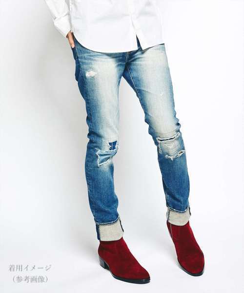 HYSTERIC GLAMOUR ヒステリックグラマー 0261AP14 - デニム KPR加工 ISKO スタッズ 0 スキニー（ブランドヒステリックグラマー）（ズボン・パンツ 定価39600円 ストレッチデニム ヒステリックグラマー☆超名作 人気ブラック&amp;スリム☆ストレッチ glamour（メンズファッション）の通販