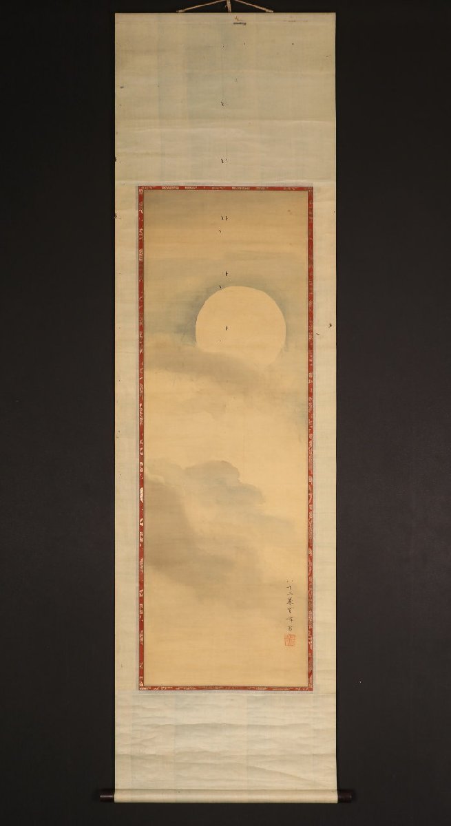超激得，格安 模写 一灯 nb1929 大岡雲峰 月図 旗本 歌川広重の師 江戸時代後期 東京の人(山水、風月)｜売買されたオークション情報、yahooの商品情報をアーカイブ公開 - オークファン 山水、風月