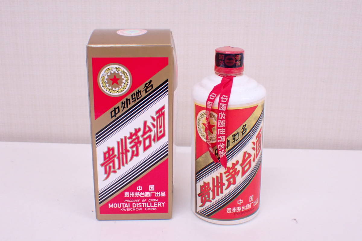 1円～ 古酒 貴州茅台酒 マオタイ酒 五星麦ラベル 1998年 共箱付 500ml 