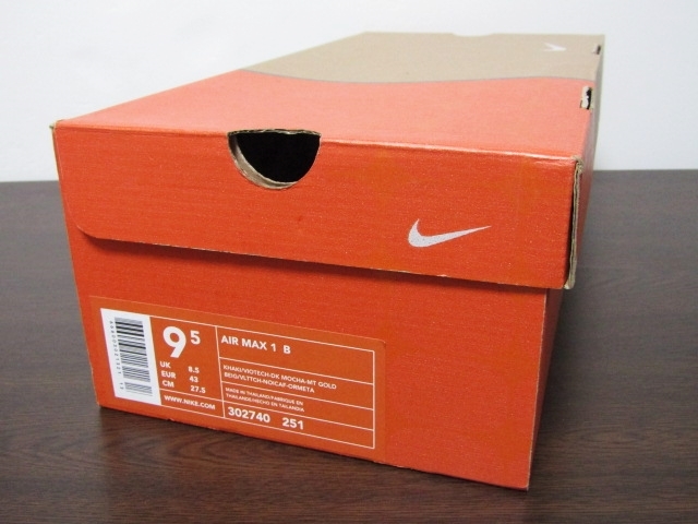 NIKE AIR MAX 1 B ATMOS VIOTECH 302740-251 27.5cm US9.5 ナイキ エアマックス アトモス バイオテック 空箱のみ