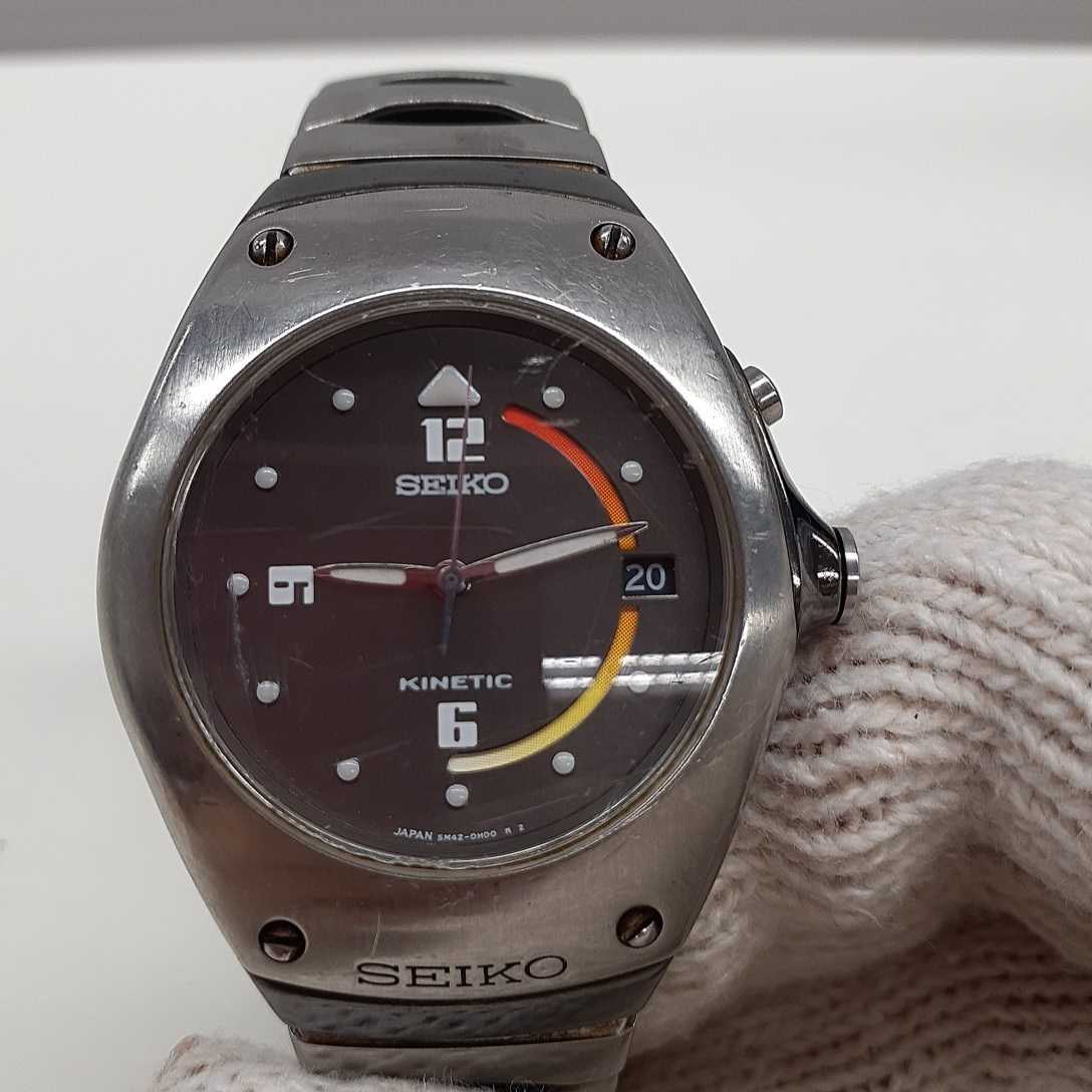 SEIKO KINETIC セイコー キネティック 5M42-0E30 自動巻き発電クォーツ