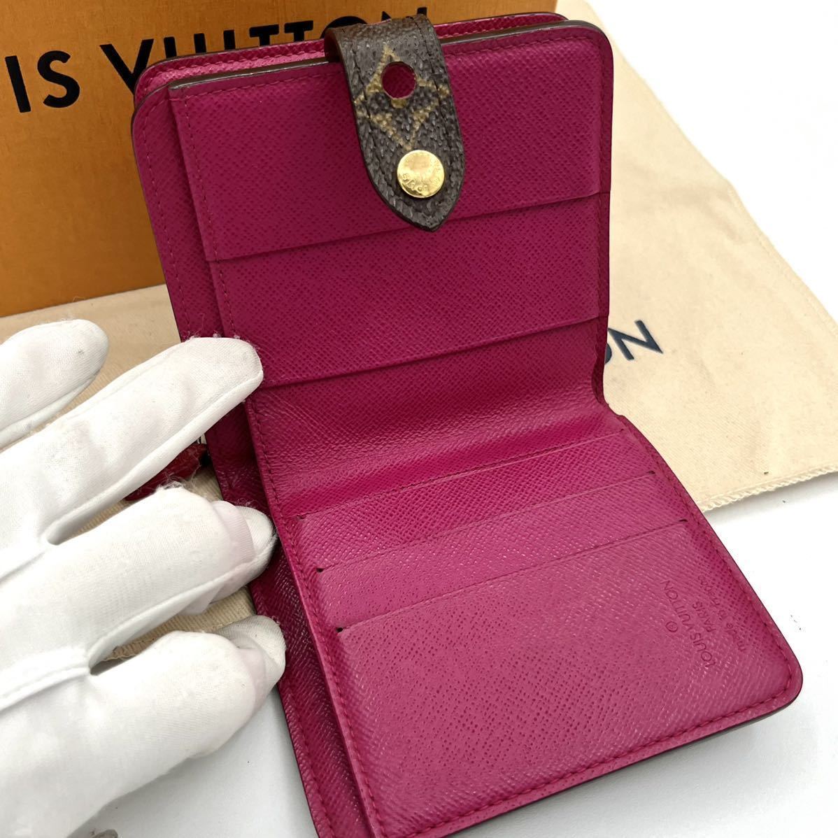 LOUIS モノグラム コンパクトジップ ルイヴィトン VUITTON 二つ折り
