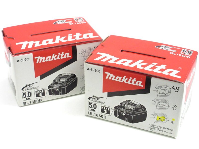 爆買い，正規品 makita マキタ 純正 18V リチウムイオンバッテリー BL1850B 5.0Ah 残量表示機能付 A-59900 2個セット /D20179900014547D/(その他)｜売買されたオークション情報、yahooの商品情報をアーカイブ公開 - オークフ その他